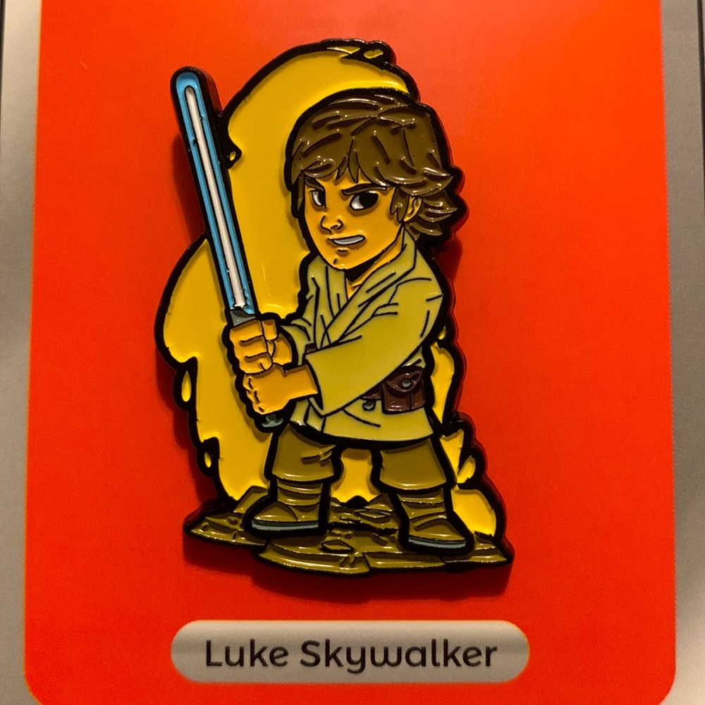 Star Wars Luke Skywalker Pin Official / Exclusive Art Design By Derek Laufman